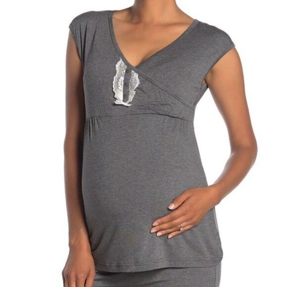 Lamaze Maternity Intimates Short Sleeve Shirt - Picture 1 of 6
